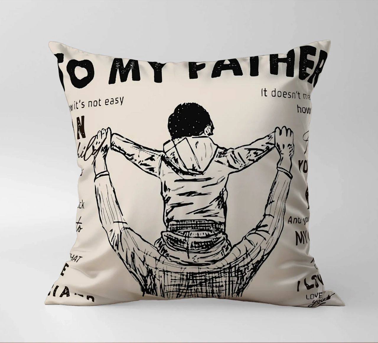 A mon père Cadeau du fils coussin de Chad Cunningham