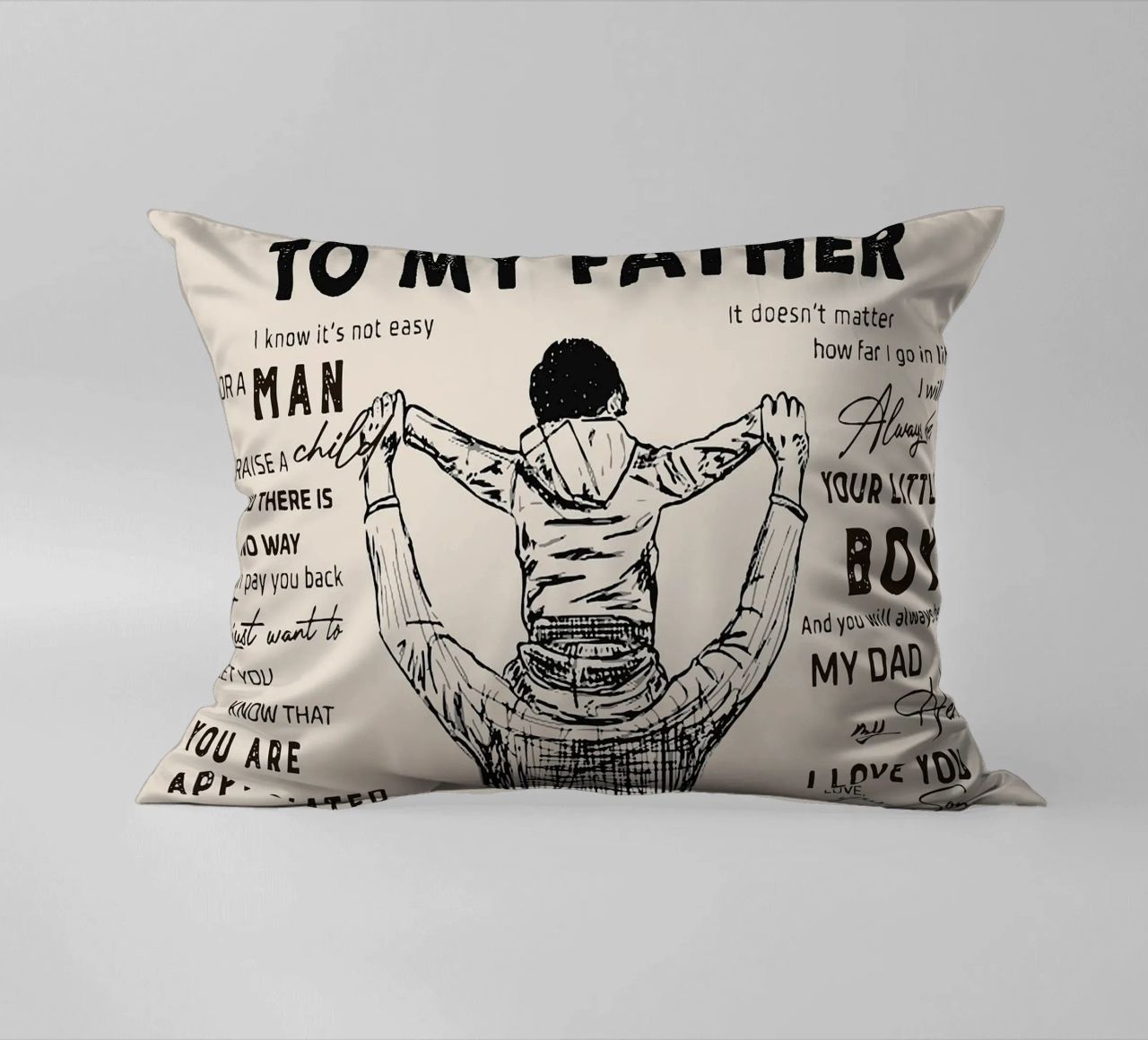 A mon père Cadeau du fils coussin de Chad Cunningham