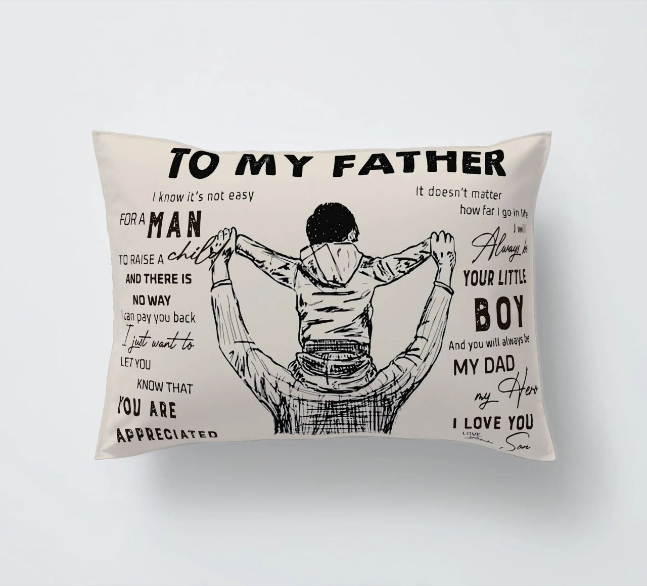 A mon père Cadeau du fils coussin de Chad Cunningham