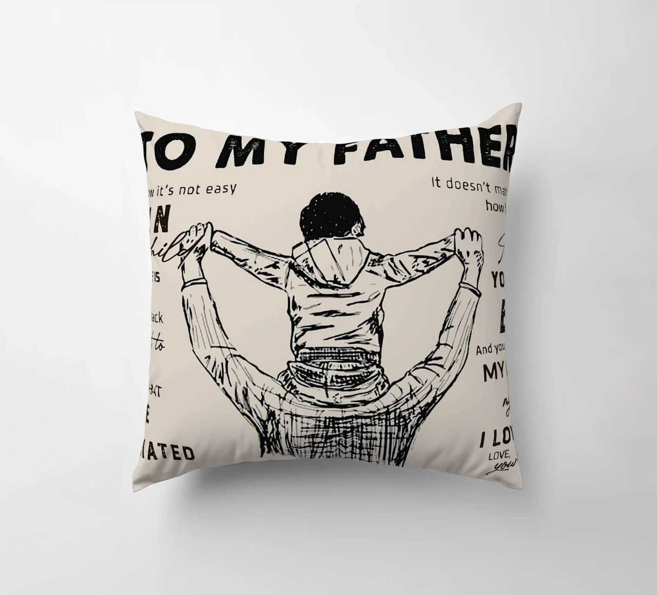 A mon père Cadeau du fils coussin de Chad Cunningham