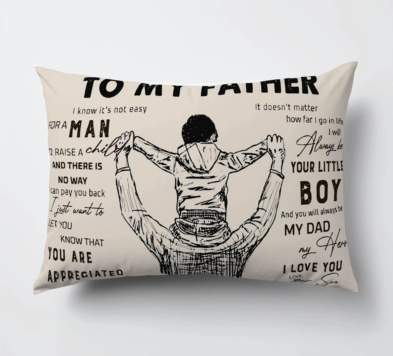 A mon père Cadeau du fils coussin de Chad Cunningham
