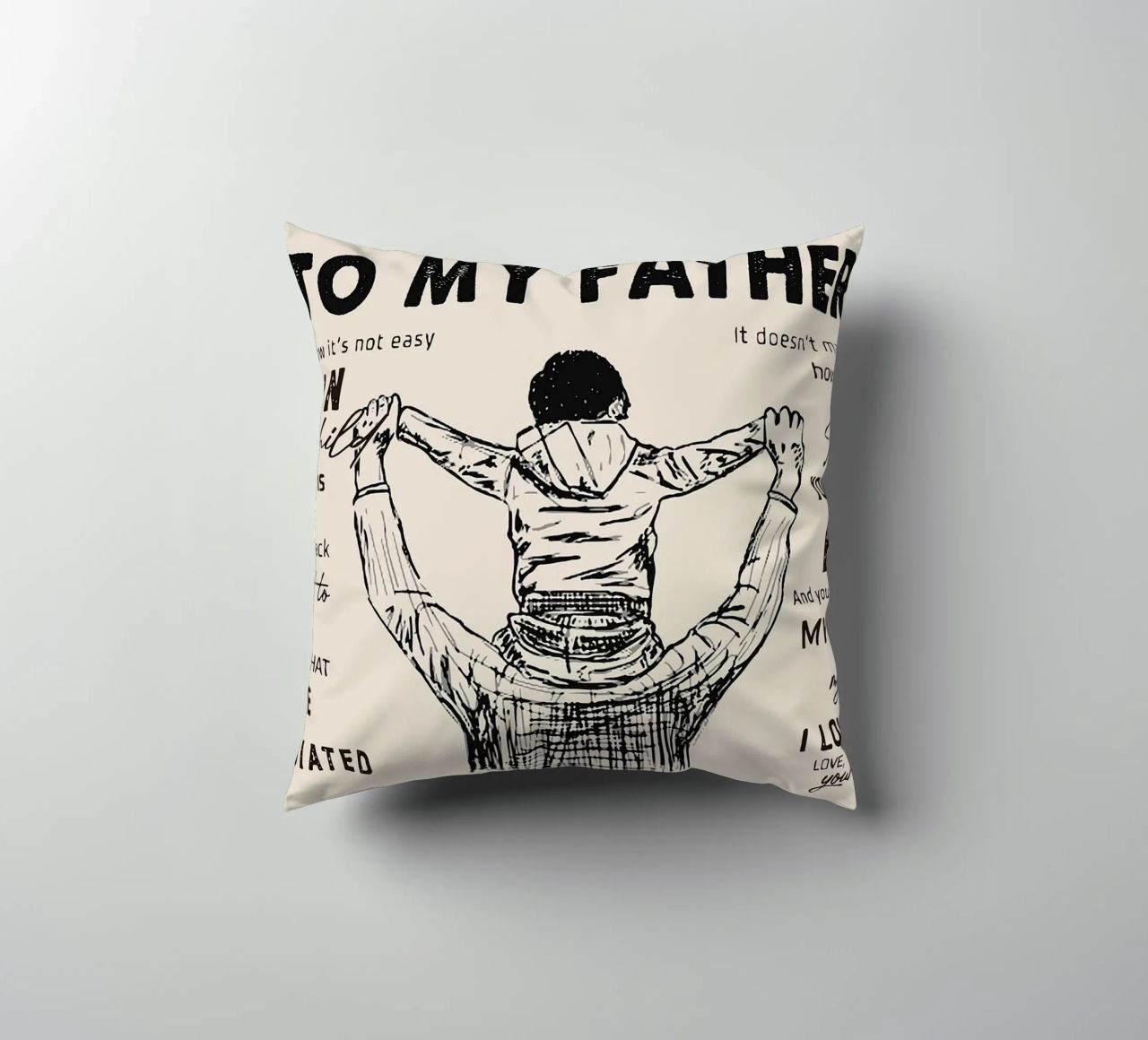 A mon père Cadeau du fils coussin de Chad Cunningham