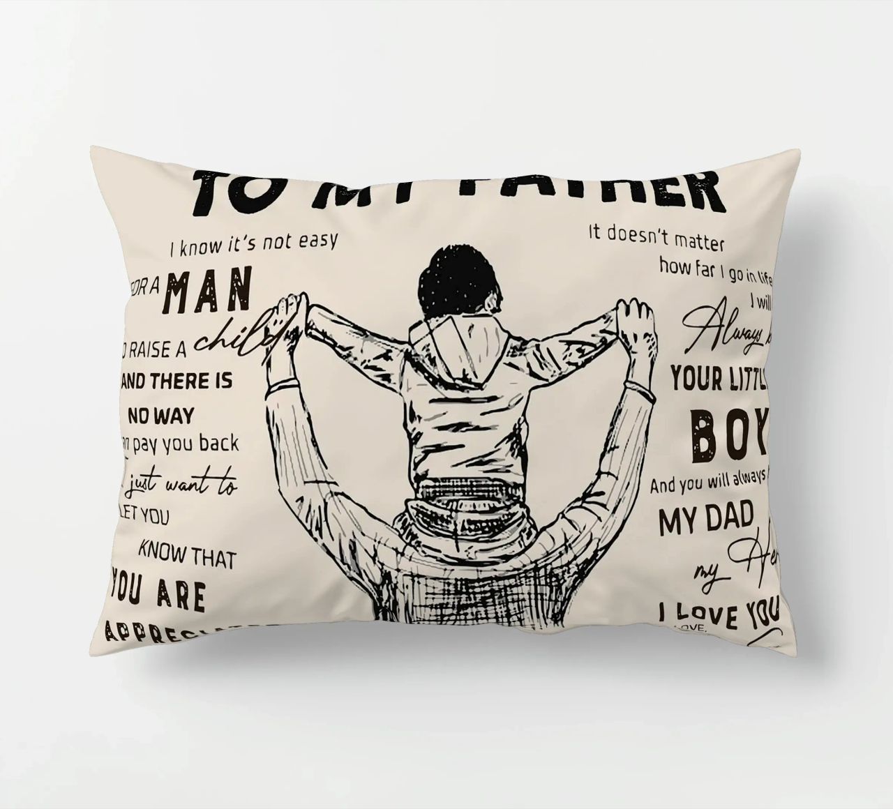 A mon père Cadeau du fils coussin de Chad Cunningham