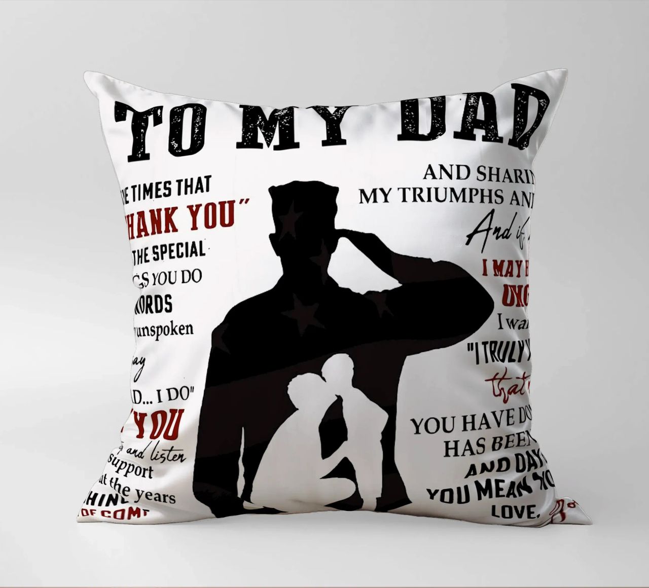 Fête des pères À mon père coussin de Chad Cunningham