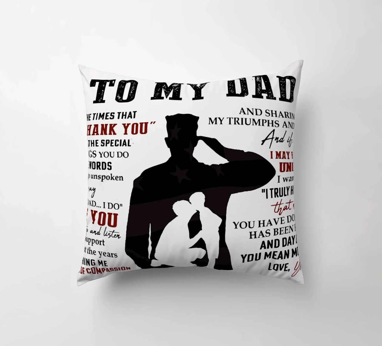 Fête des pères À mon père coussin de Chad Cunningham