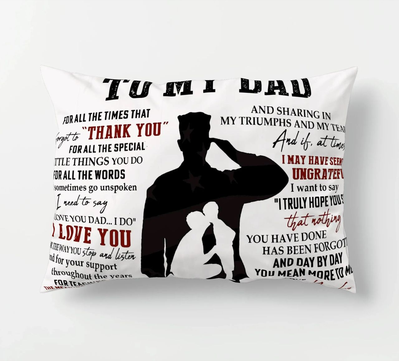 Fête des pères À mon père coussin de Chad Cunningham