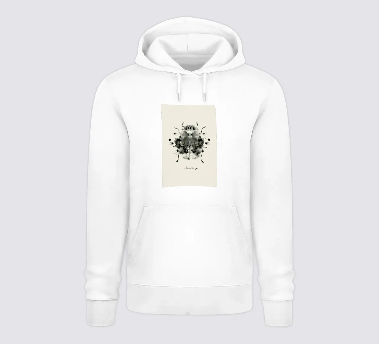 Ink Beetle Black & White felpa con cappuccio da Flora & Fauna