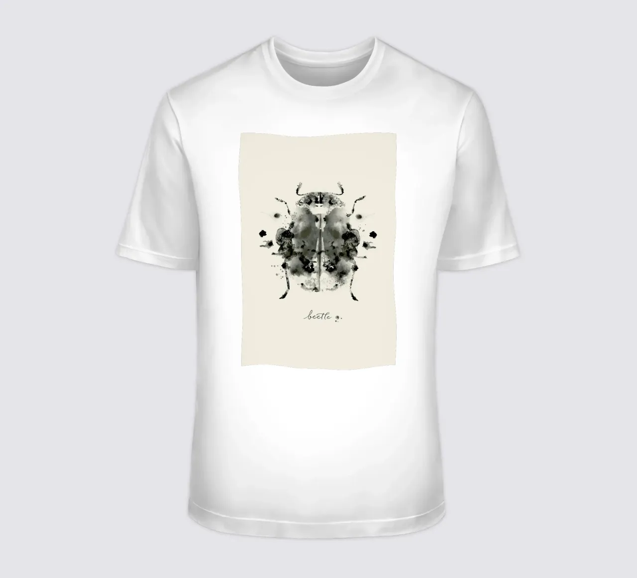 Ink Beetle Black & White t-shirt da Flora & Fauna