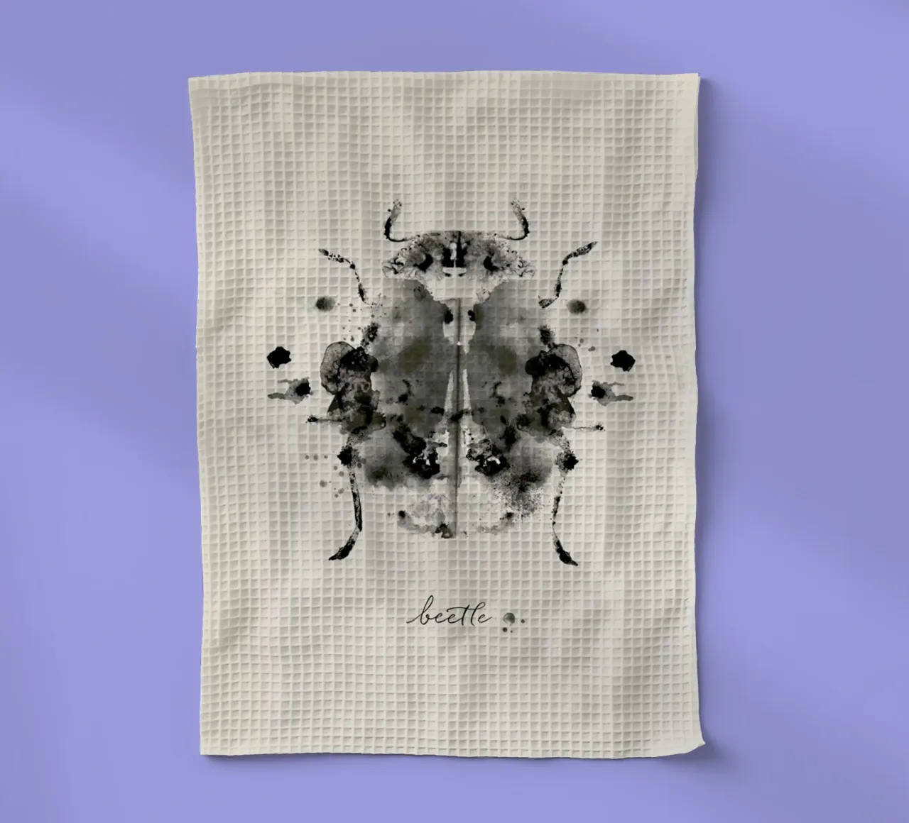 Ink Beetle Black & White canovaccio da cucina da Flora & Fauna
