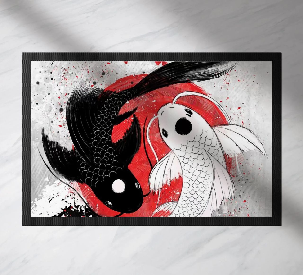 Pesce Koi Yin Yang RubyArt zerbino da Chad Cunningham