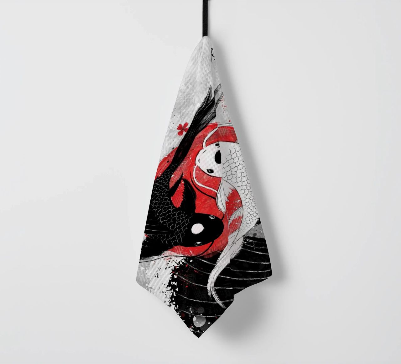 Pesce Koi Yin Yang RubyArt canovaccio da cucina da Chad Cunningham