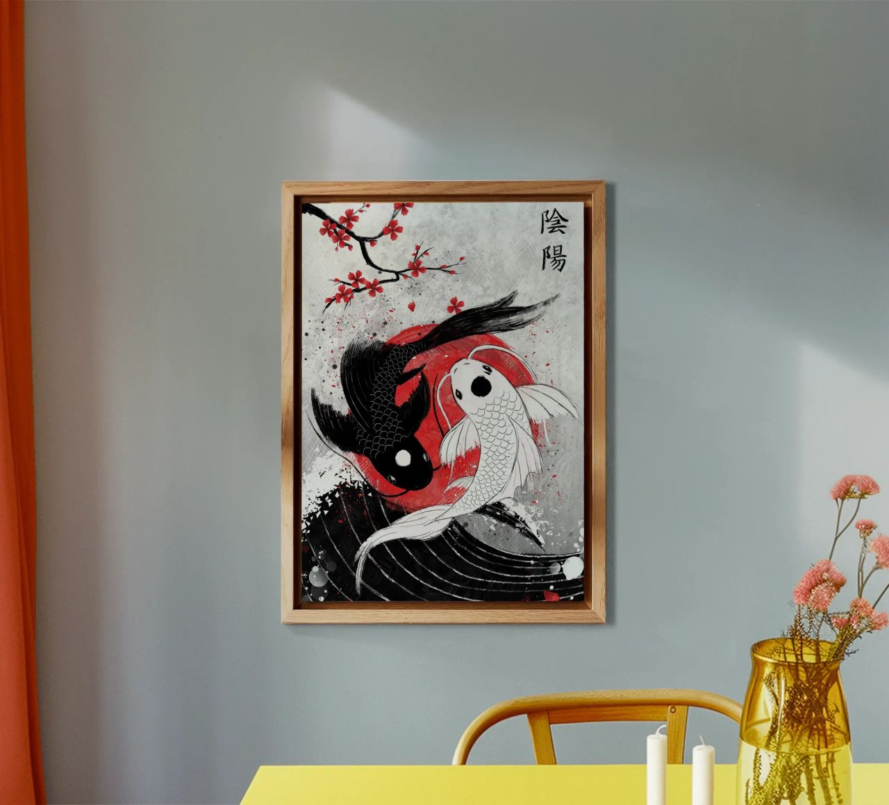 Pesce Koi Yin Yang RubyArt alluminio dibond da Chad Cunningham