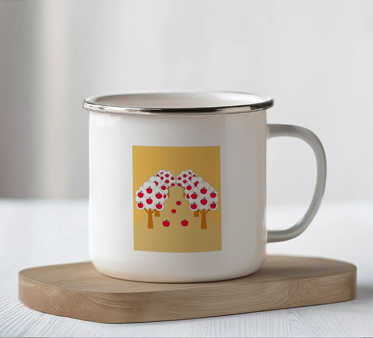 Albero di mele tazza in smalto da OUR SHOP