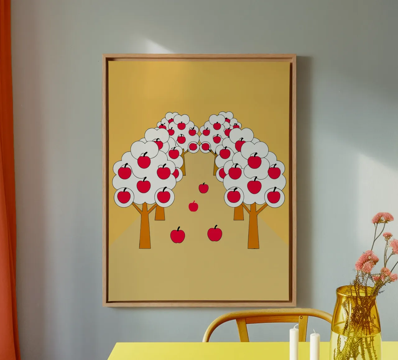 Albero di mele tela con Cornice a cassetta da OUR SHOP