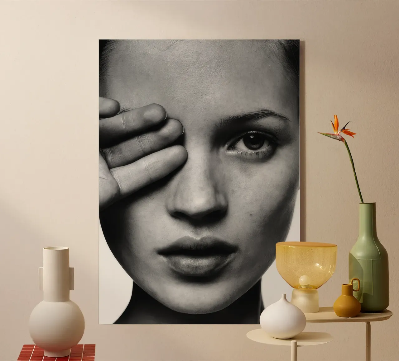 Kate Moss La vita è uno scherzo Chiudere gli occhi plexiglass da Greatest Figure