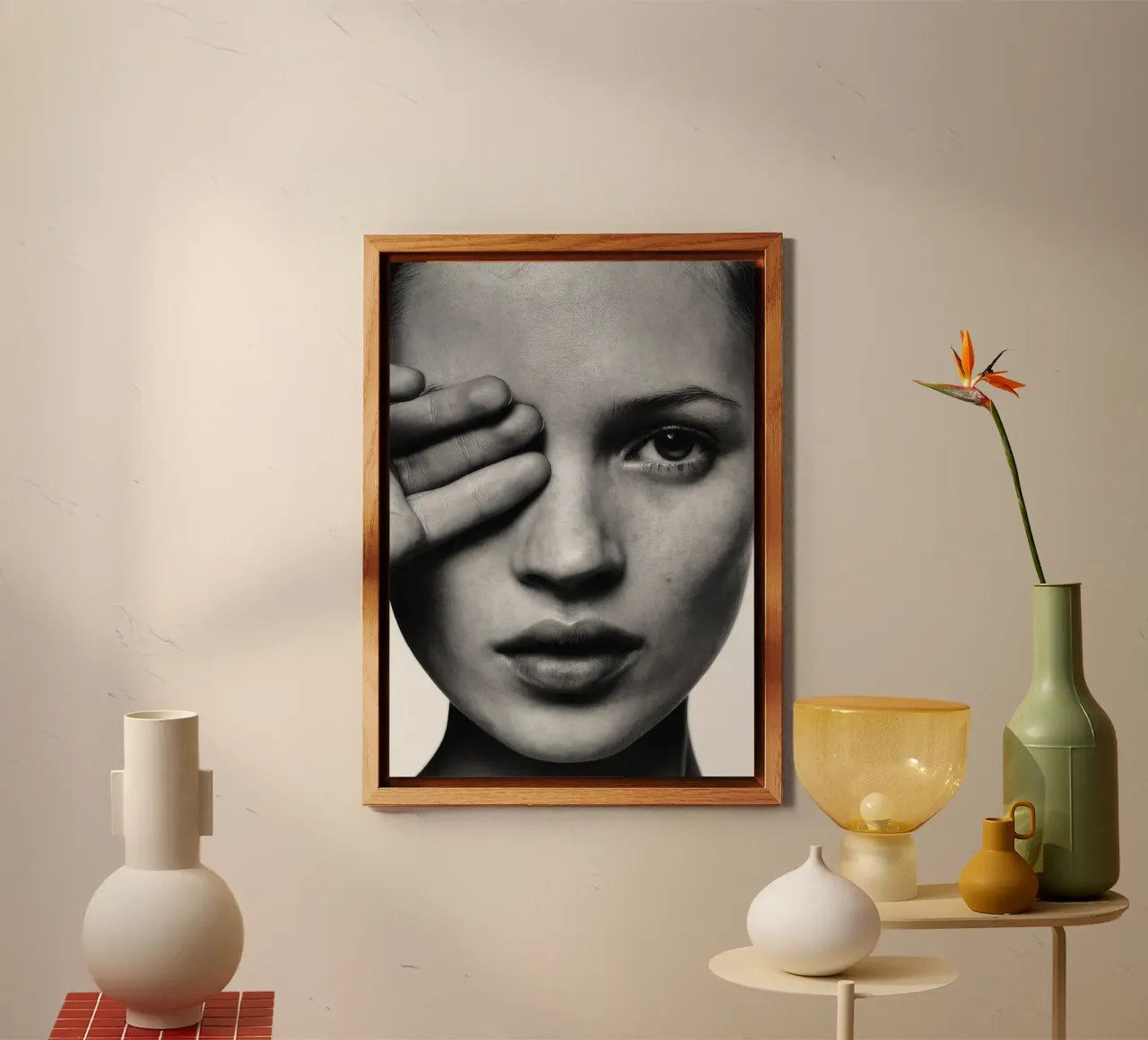 Kate Moss La vita è uno scherzo Chiudere gli occhi alluminio dibond da Greatest Figure