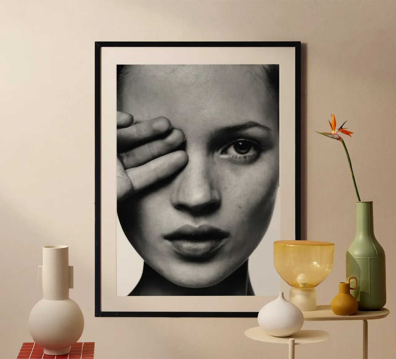 Kate Moss La vita è uno scherzo Chiudere gli occhi poster da Greatest Figure