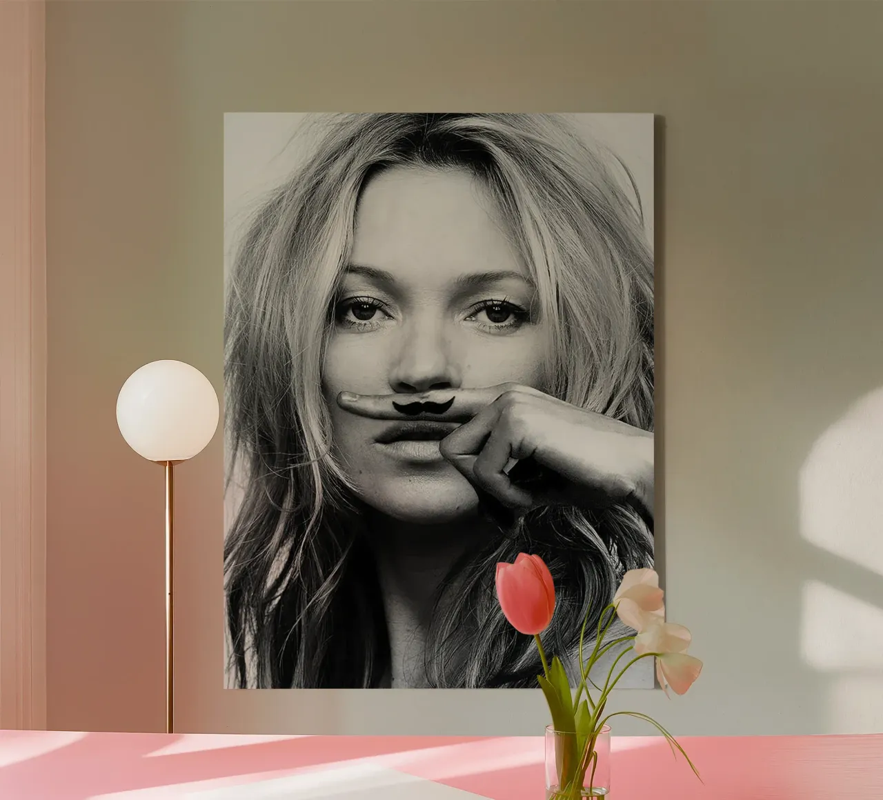 Kate Moss leven is een grap canvas met Baklijst van Greatest Figure