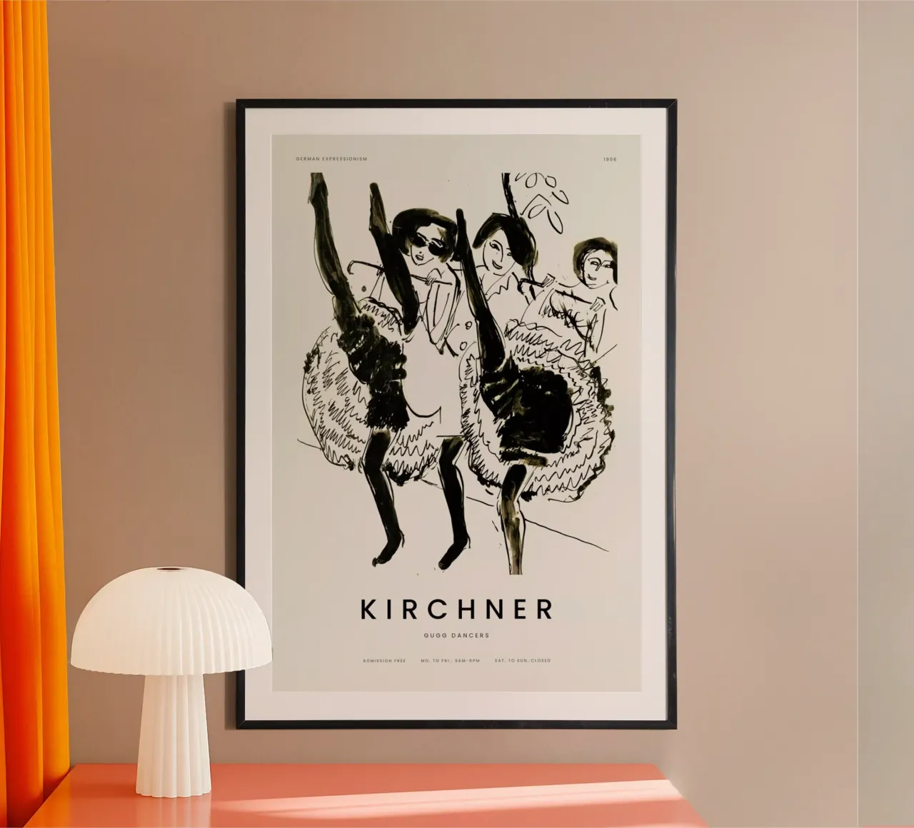 Kirchner - Gugg Dancers poster con telaio in legno da Vintage by JUNIQE