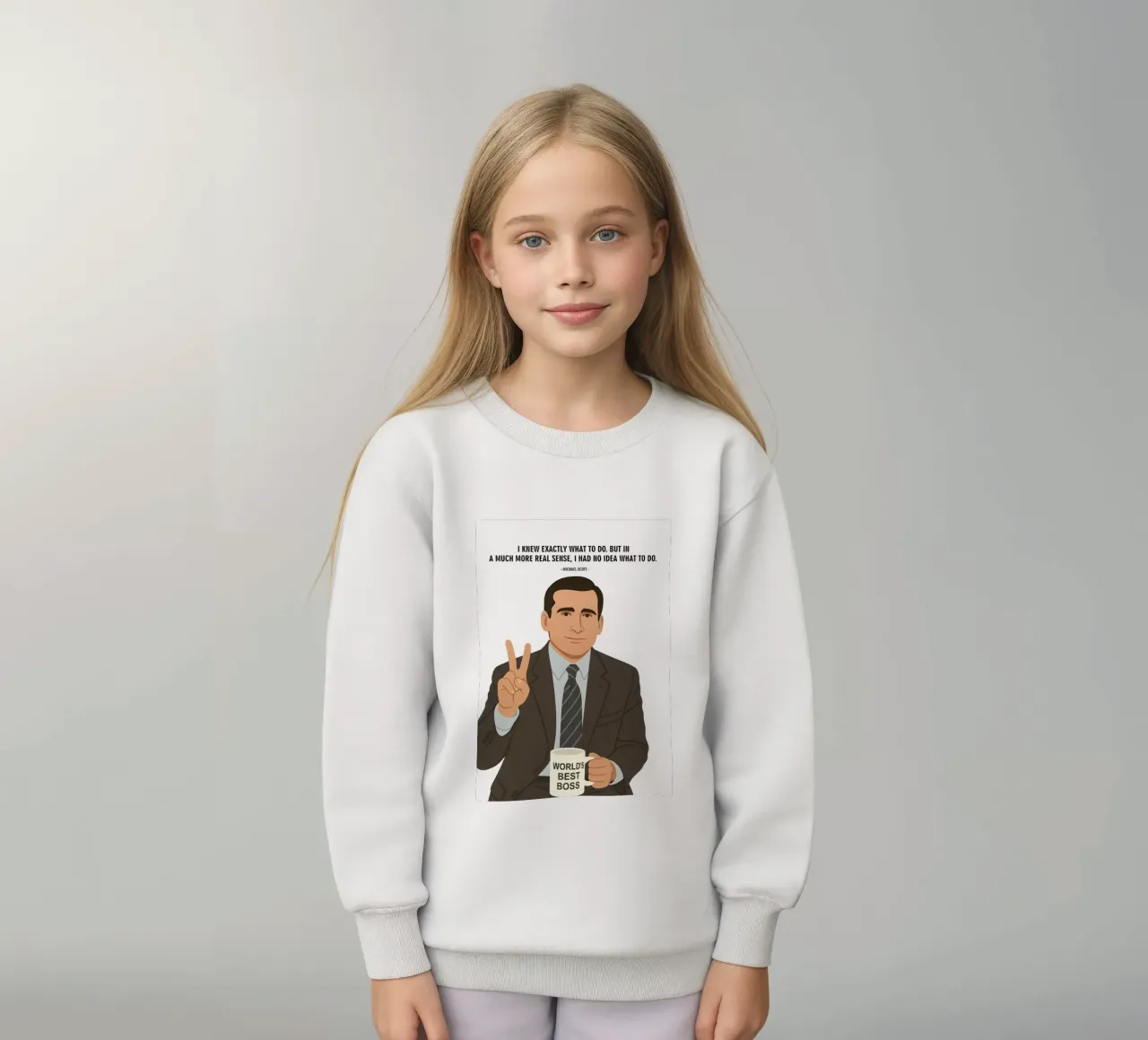 Michael Scott The Office quotes felpa bambino da MoviesArt