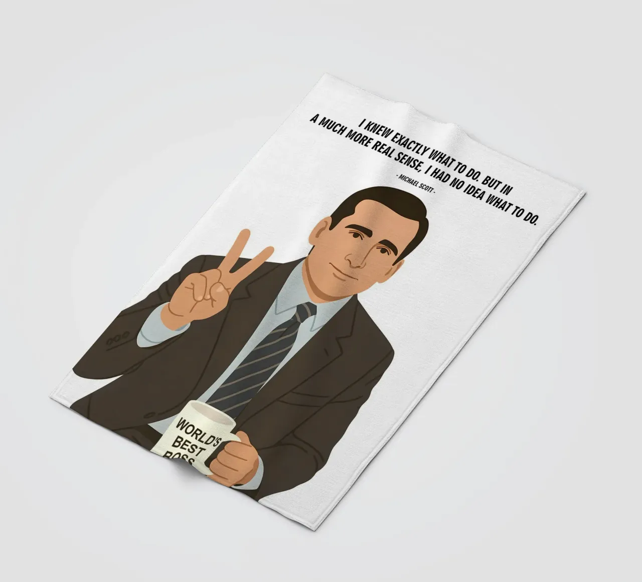Michael Scott The Office quotes coperta in pile da MoviesArt