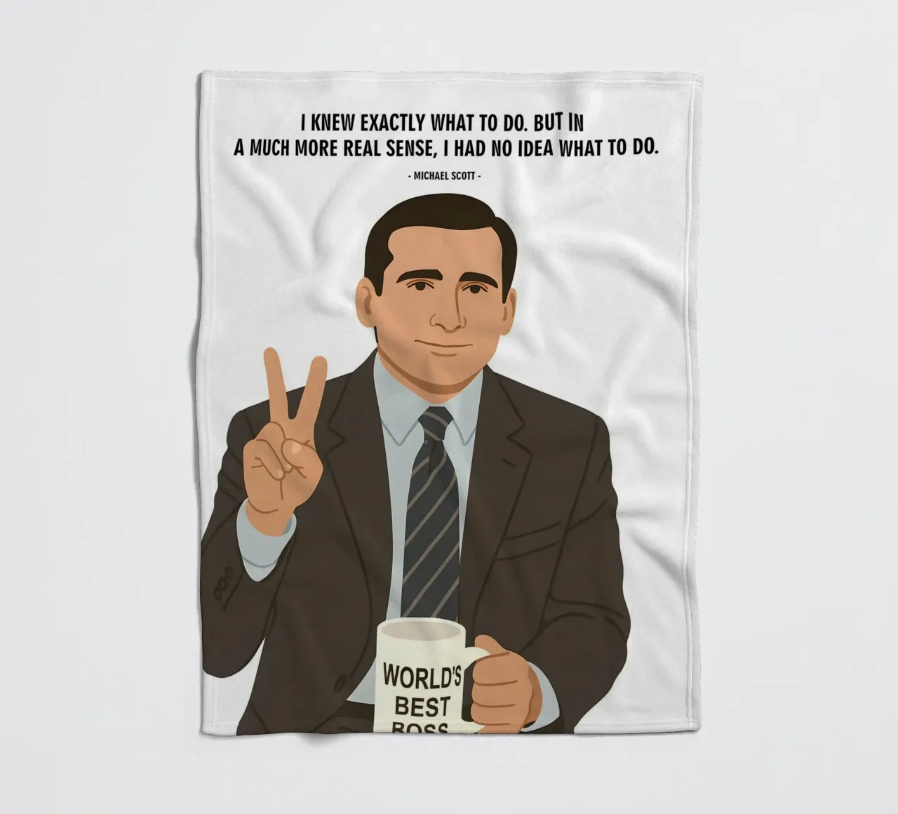Michael Scott The Office quotes coperta in pile da MoviesArt