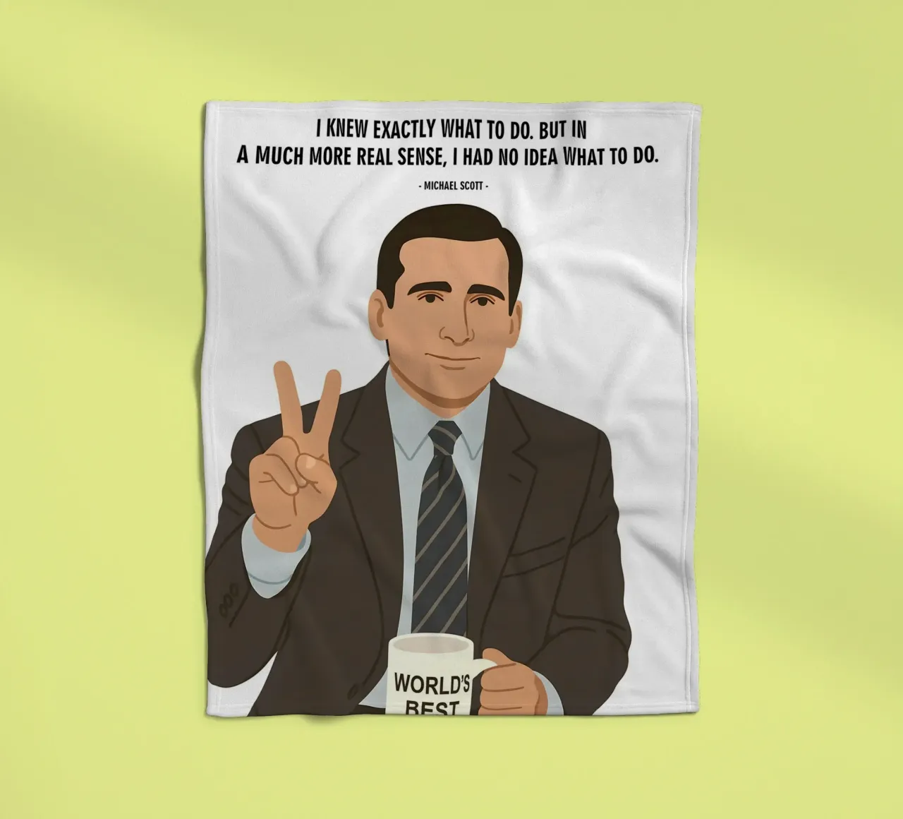 Michael Scott The Office quotes coperta in pile da MoviesArt