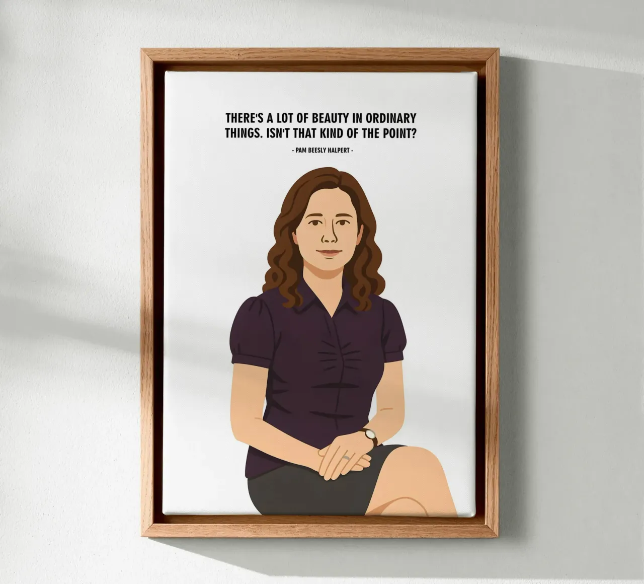 Pam Beesly Halpert The Office tela con Cornice a cassetta da MoviesArt