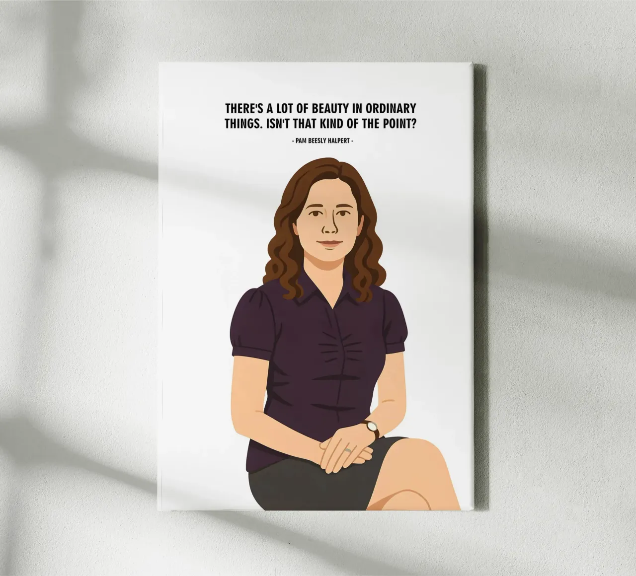 Pam Beesly Halpert The Office tela con Cornice a cassetta da MoviesArt