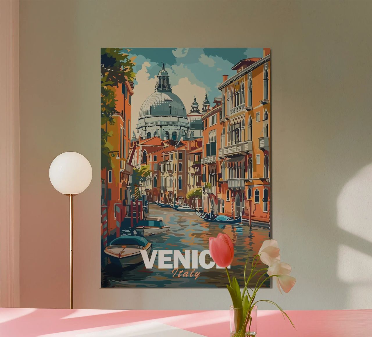 Venedig-Kanal-Szene Poster von Brad Mcpherson