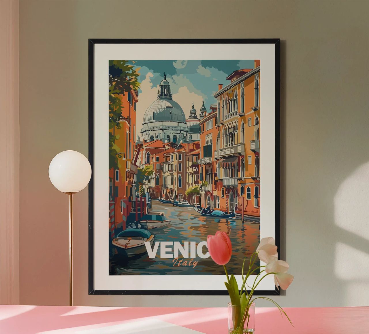 Venedig-Kanal-Szene Poster von Brad Mcpherson
