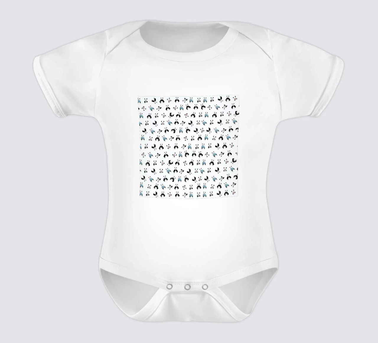 Panda Pattern body neonato maniche corte da Balazs Solti