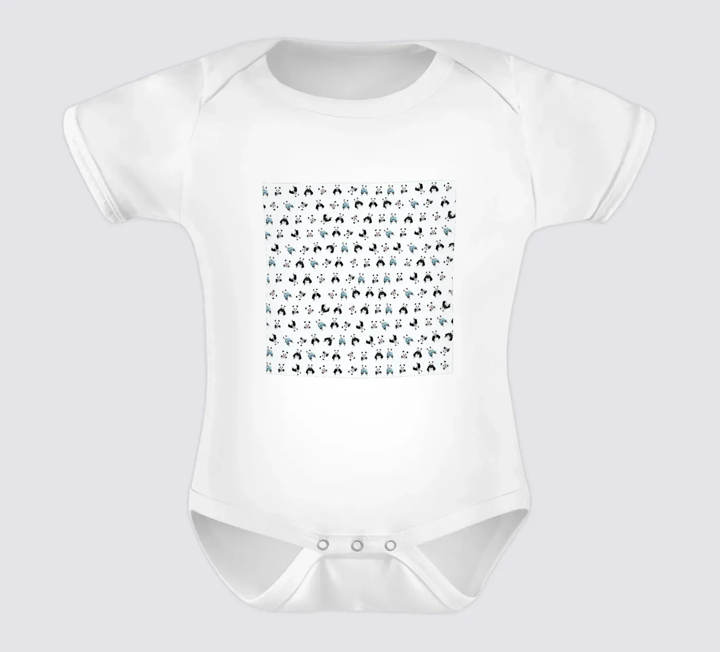 Panda Pattern body neonato maniche corte da Balazs Solti