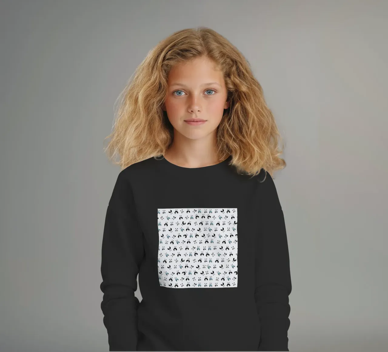 Panda Pattern felpa bambino da Balazs Solti