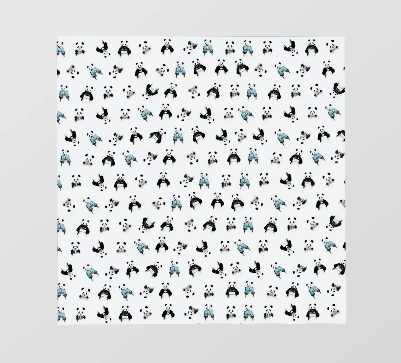 Panda Pattern fotobehang van Balazs Solti