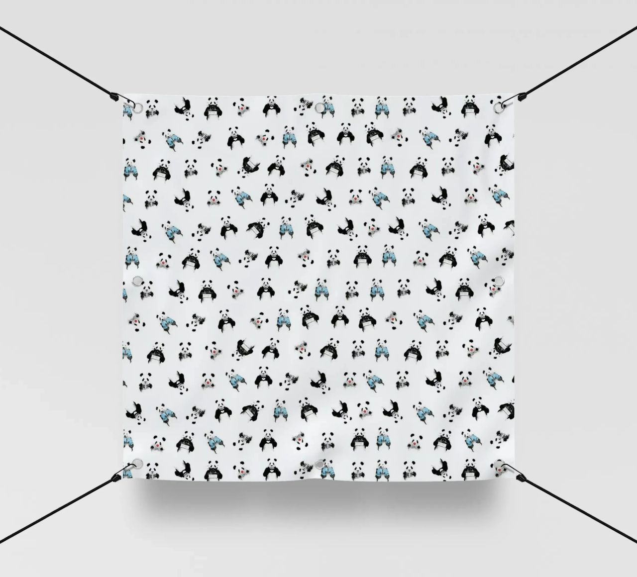 Panda Pattern telo in pvc da Balazs Solti