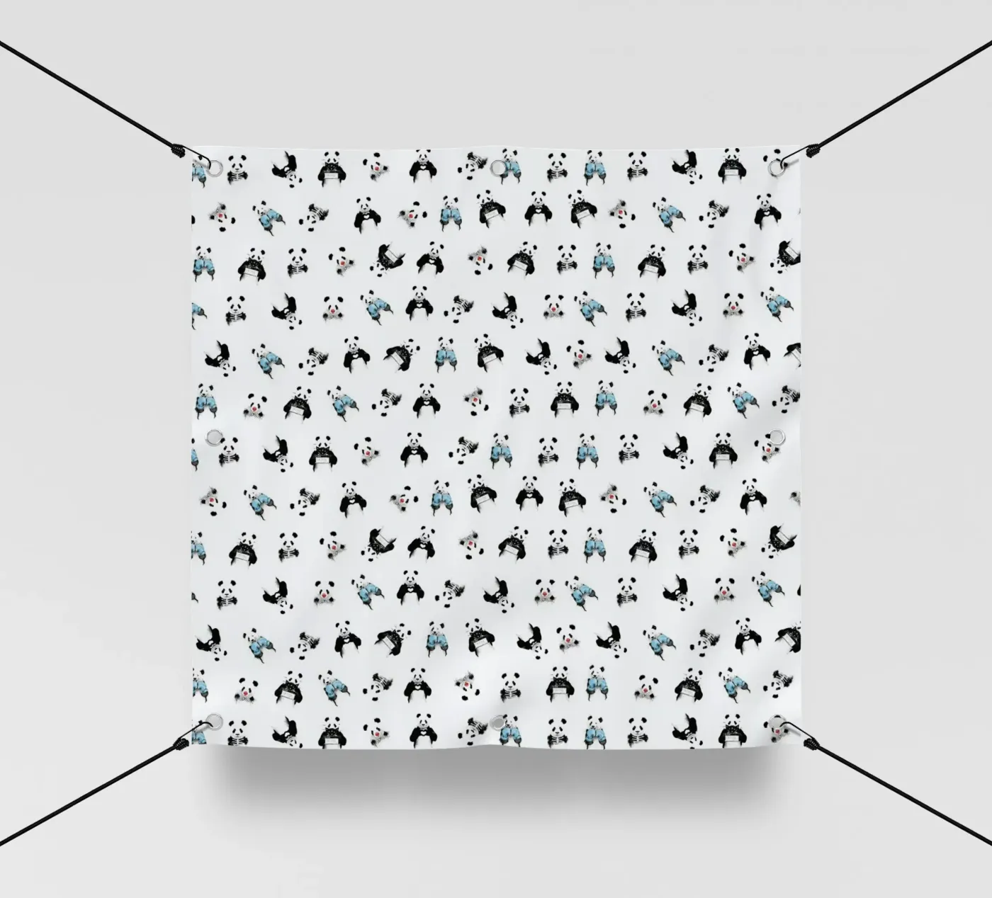 Panda Pattern telo in pvc da Balazs Solti