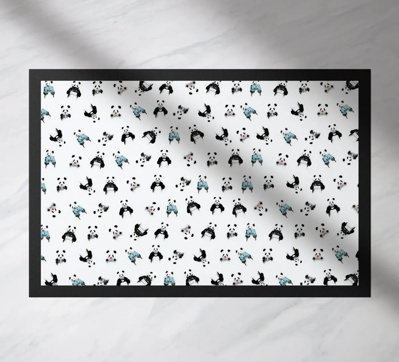 Panda Pattern Fußmatte von Balazs Solti