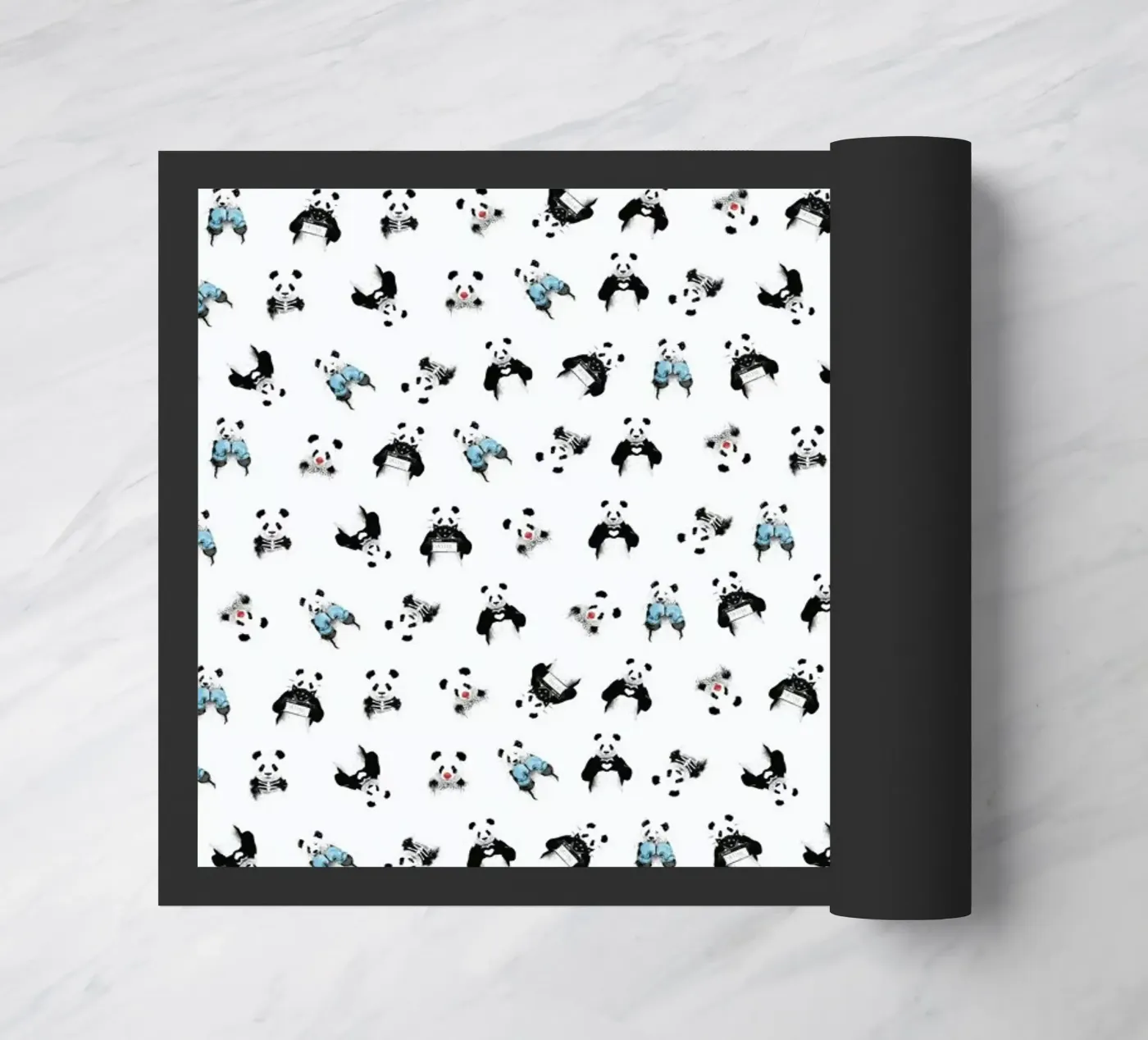 Panda Pattern Fußmatte von Balazs Solti
