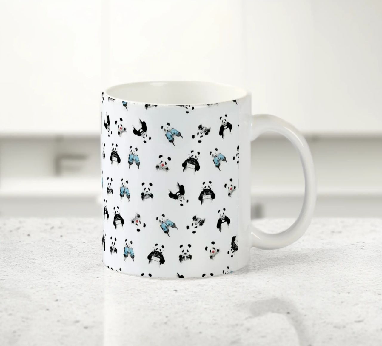 Panda Pattern tazza in ceramica da Balazs Solti