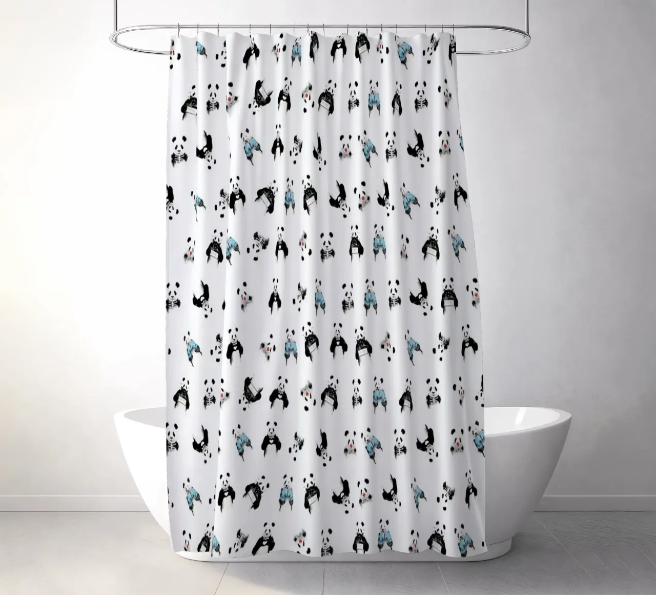 Panda Pattern Duschvorhang von Balazs Solti