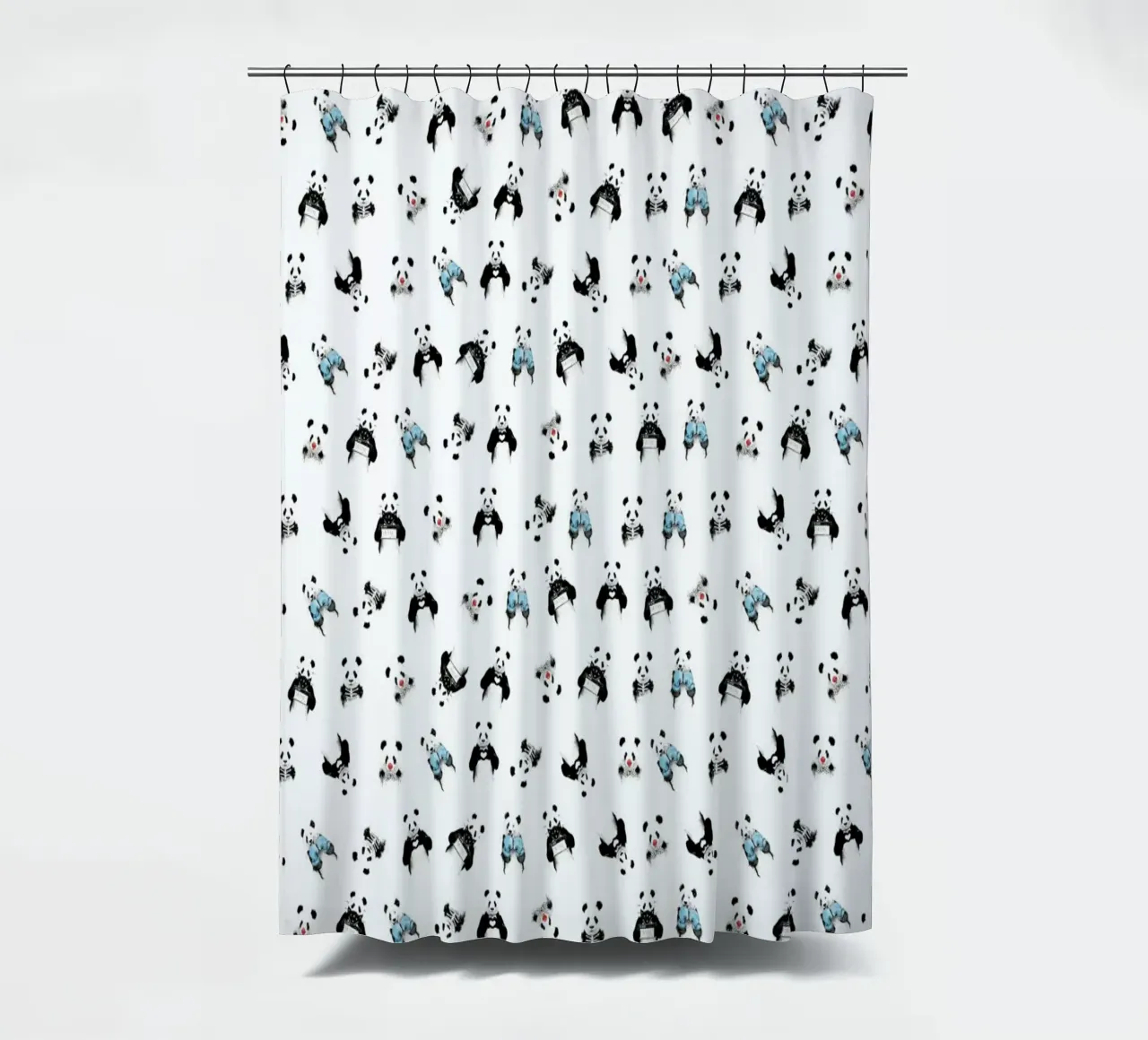 Panda Pattern Duschvorhang von Balazs Solti