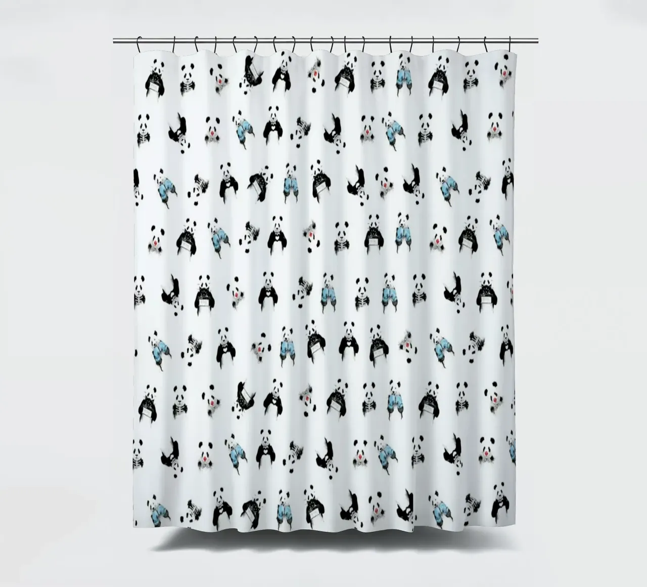 Panda Pattern Duschvorhang von Balazs Solti