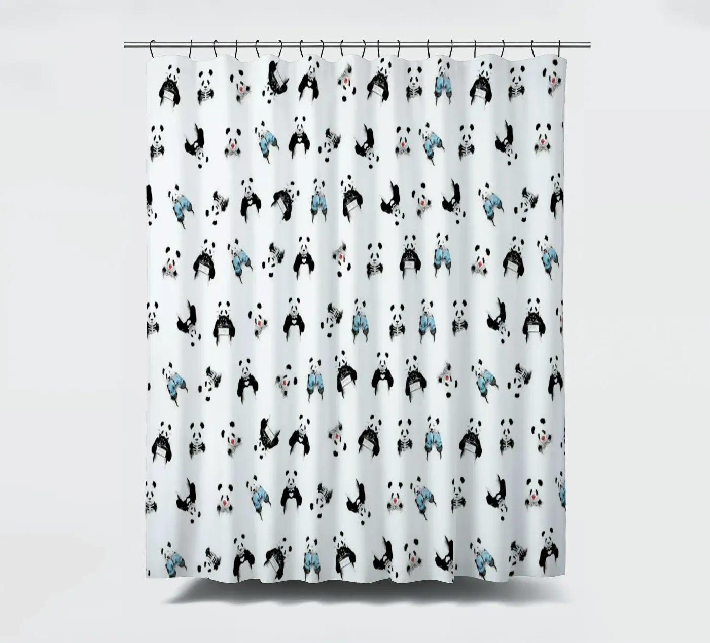 Panda Pattern tenda da doccia da Balazs Solti