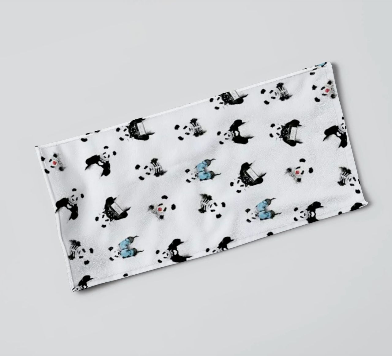 Panda Pattern asciugamano da bagno da Balazs Solti