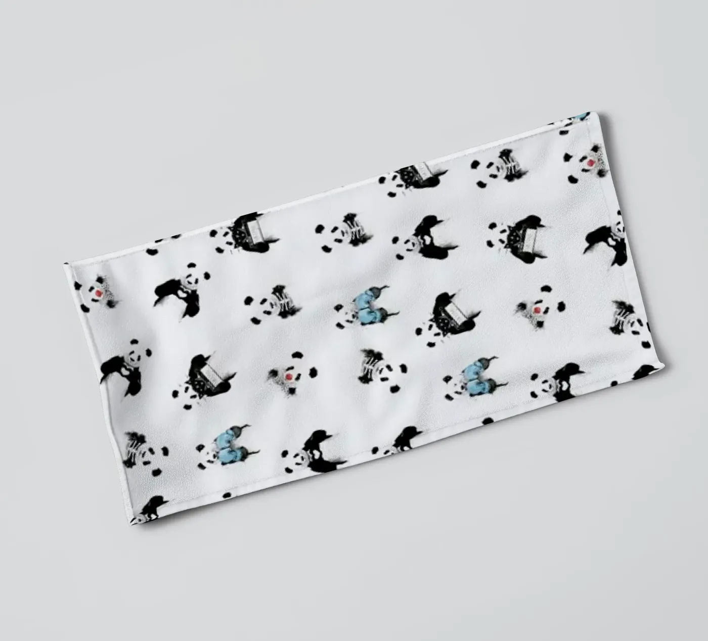 Panda Pattern badhanddoek van Balazs Solti