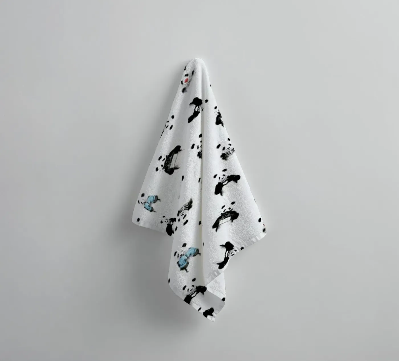 Panda Pattern badhanddoek van Balazs Solti