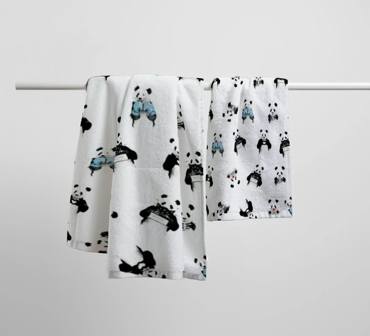 Panda Pattern asciugamano da bagno da Balazs Solti