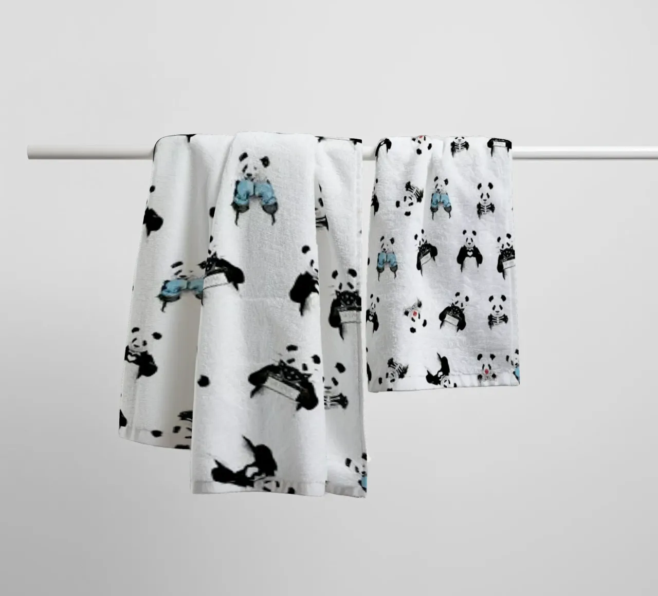 Panda Pattern Handtuch von Balazs Solti