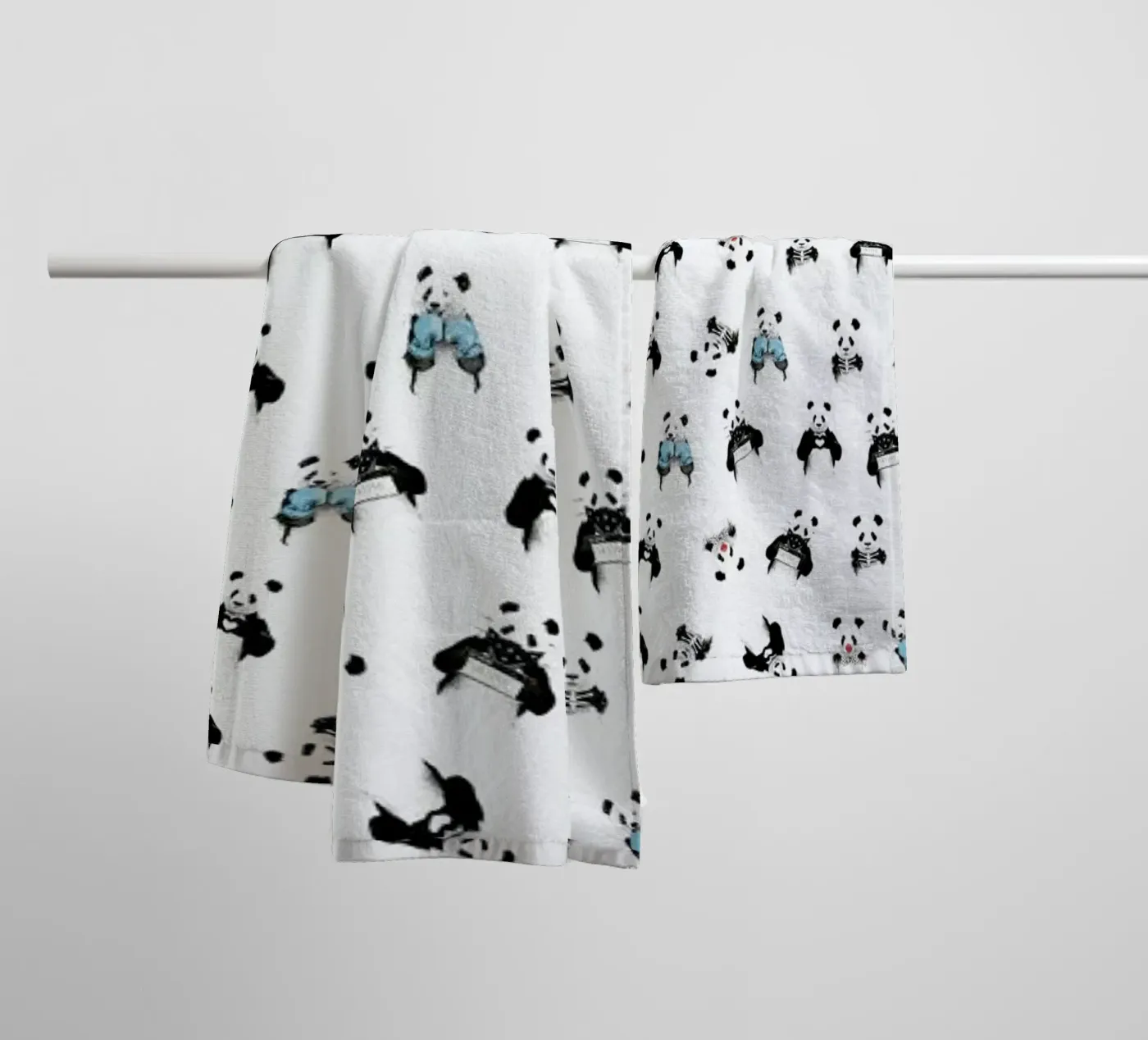 Panda Pattern badhanddoek van Balazs Solti